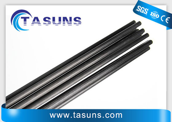 แท่งคาร์บอน Pultruded 350-450 มม., สต็อกรอบคาร์บอนไฟเบอร์ T300 6 มม